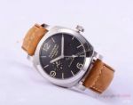 Copy Radiomir Panerai GMT Stainless Steel Case and Leather Watch Strap